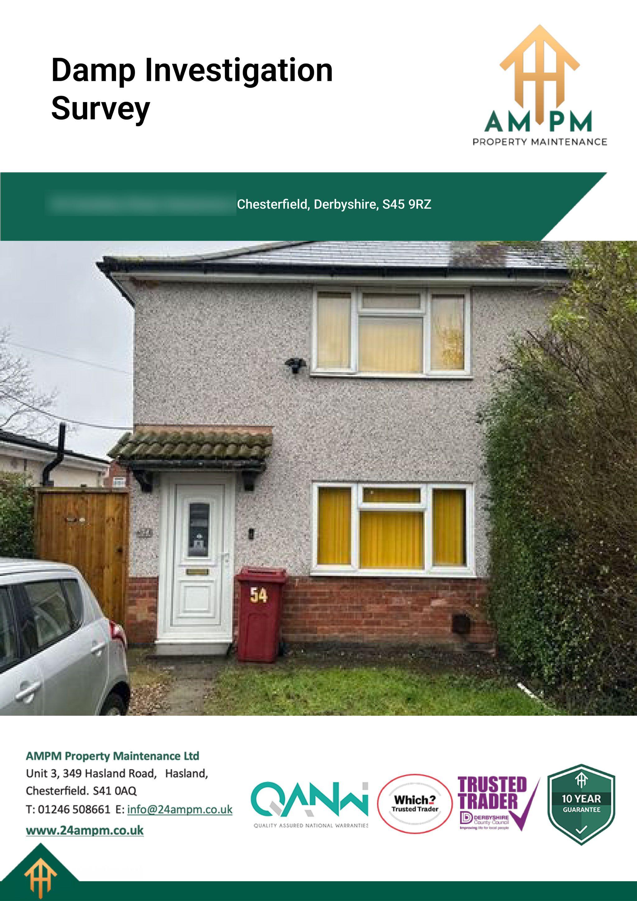Damp Investigation Survey - Danesmoor